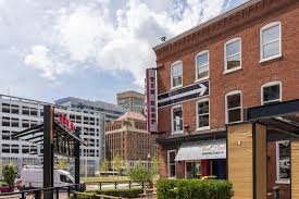 Brick buildings near Baltimore's Power Plant district during the day